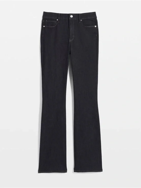 WHBM Women’s High Rise Dark Wash Sculpt Skinny Flare Jeans Size 8 Stretch - Picture 3 of 16